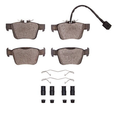 Dynamic Friction Co 3000 Ceramic Brake Pads and Hardware Kit, Low Dust, Low Copper Ceramic, 100% Asbestos-free, Rear 1310-1989-01